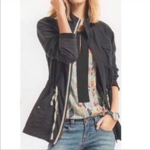 CAbi Charcoal Gray Weekend Drawsting Jacket size Small